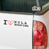 Ik hou van Hula Hooping bumpersticker (Op Truck)