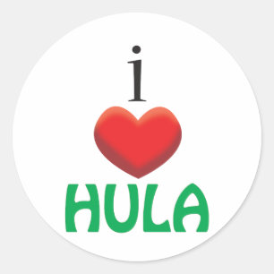 Ik hou van HULA Ronde Sticker