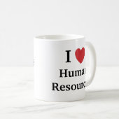 Ik hou van human resources hart me grappigste cita koffiemok (Voorkant rechts)