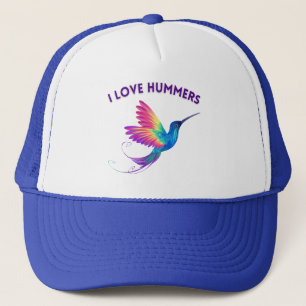 Ik hou van Hummers Exotische Regenboog Hummingbird Trucker Pet