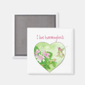 Ik hou van Hummingvogels, Collectie van vogels Magneet (Voorkant / Achterkant)