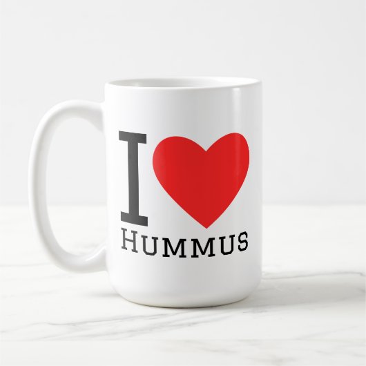 Ik hou van hummus koffiemok (Links)