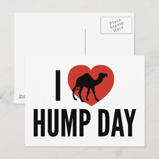 Ik hou van Hump Dag Briefkaart (Voorkant / Achterkant)