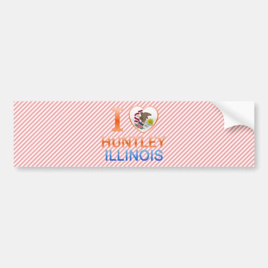 Ik hou van Huntley, IL Bumpersticker (Voorkant)
