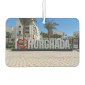 Ik hou van Hurghada Egypt Vacation Souvenir Luchtverfrisser (Achterkant)