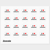 Ik hou van Hurling Ronde Sticker (Vel)