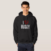 Ik hou van Husky Hoodie (Voorkant volledig)