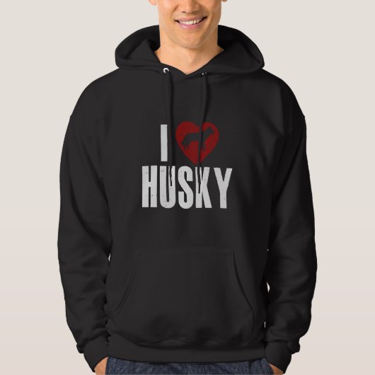 Ik hou van Husky Hoodie (Voorkant)