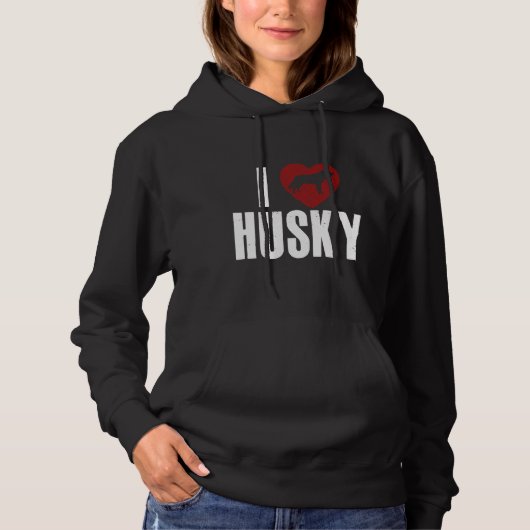 Ik hou van Husky Hoodie (Voorkant)