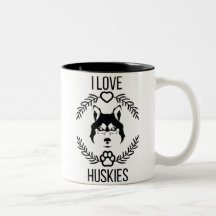 Ik hou van Husky trendy moderne Mok voor hondenlie