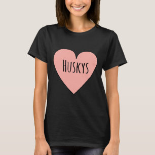 Ik hou van Huskys Schattige Husky Dog Moeder Hart T-shirt