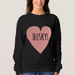Ik hou van Huskys Schattige Husky Dog Moeder Hart  Trui