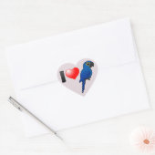 Ik hou van Hyacint Macaws Hart Sticker (Envelop)