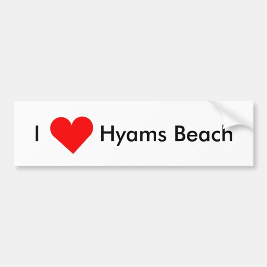 Ik hou van Hyams Beach Bumpersticker (Voorkant)