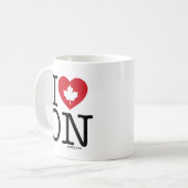 Ik hou van | I Heart Ontario Canada Personalized Koffiemok (Voorkant links)