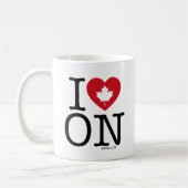 Ik hou van | I Heart Ontario Canada Personalized Koffiemok (Links)