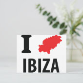 Ik hou van Ibiza contour icon Briefkaart (Staand voorkant)