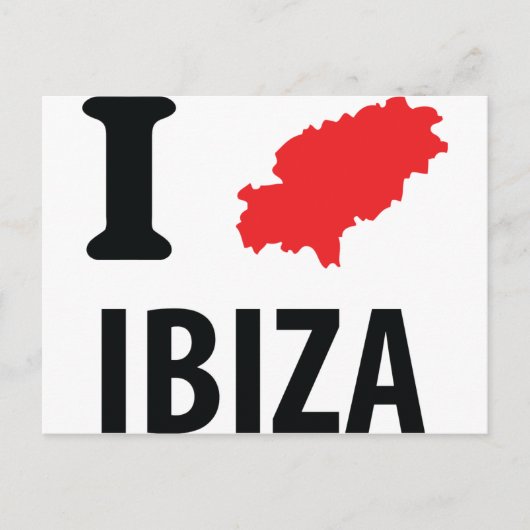 Ik hou van Ibiza contour icon Briefkaart (Voorkant)