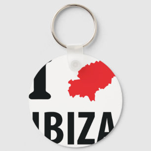 Ik hou van Ibiza contour icon Sleutelhanger