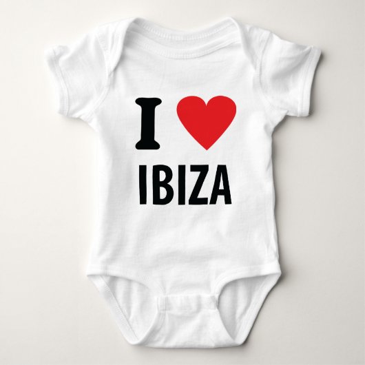 Ik hou van Ibiza icoon Romper (Voorkant)