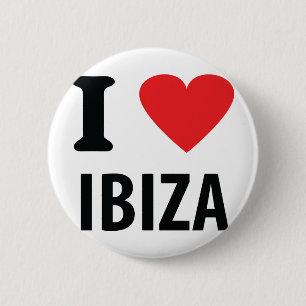 Ik hou van Ibiza icoon Ronde Button 5,7 Cm