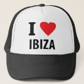 Ik hou van Ibiza icoon Trucker Pet (Voorkant)