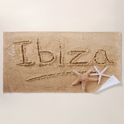 Ik hou van Ibiza Summer Custom Beach Towel Strandlaken (Voorkant)