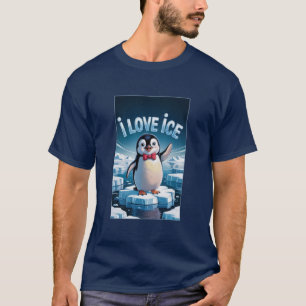 Ik hou van ICE Conservatieve Patriottische Pinguïn T-shirt