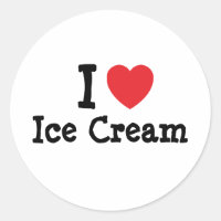 Ik hou van Ice Cream hart T-Shirt