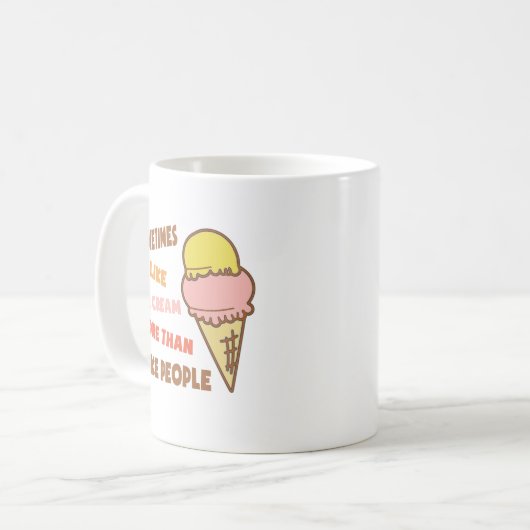 Ik hou van Ice Cream Koffiemok (Voorkant links)