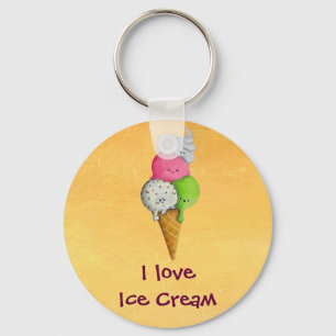 Ik hou van Ice Cream Sleutelhanger