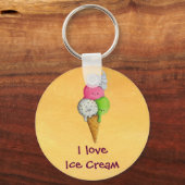 Ik hou van Ice Cream Sleutelhanger (Voorkant)