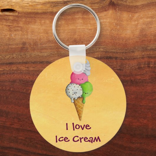 Ik hou van Ice Cream Sleutelhanger (Voorkant)