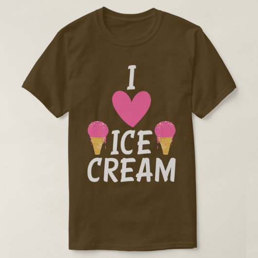 Ik hou van Ice Cream T-shirt (Design voorkant)