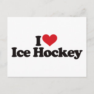Ik hou van Ice Hockey Briefkaart