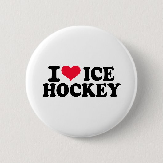 Ik hou van Ice hockey Ronde Button 5,7 Cm (Voorkant)