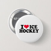 Ik hou van Ice hockey Ronde Button 5,7 Cm (Voorkant /achterkant)