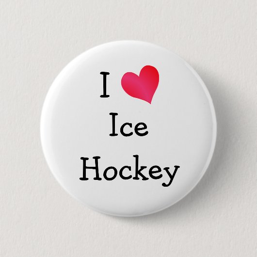 Ik hou van Ice Hockey Ronde Button 5,7 Cm (Voorkant)
