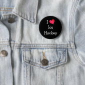 Ik hou van Ice Hockey Ronde Button 5,7 Cm (In situ)
