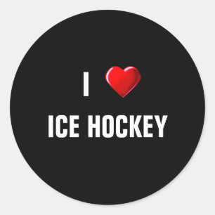 Ik hou van Ice Hockey Ronde Sticker