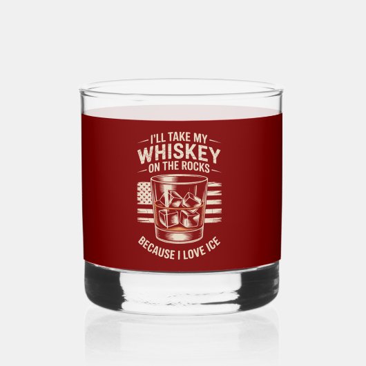 Ik hou van ICE Patriottisch Conservatief Whisky Glas (Achterkant)