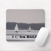Ik hou van Ice Sailing! mousepad Muismat (Met muis)