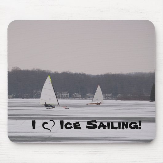 Ik hou van Ice Sailing! mousepad Muismat (Voorkant)