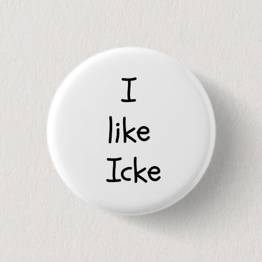 Ik hou van Icke-toets Ronde Button 3,2 Cm (Voorkant)