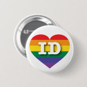 Ik hou van Idaho Rainbow Heart Ronde Button 5,7 Cm (Voorkant /achterkant)
