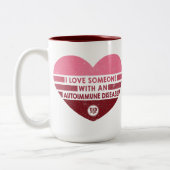 Ik hou van iemand [Autoimmune] Tweekleurige Koffiemok (Links)