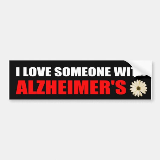 Ik hou van iemand die Alzheimer heeft Bumpersticker (Voorkant)