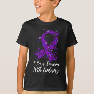 Ik hou van iemand die epilepsie bestrijdt t-shirt
