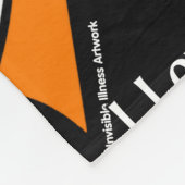 Ik hou van iemand...hart/lint...CRPS Fleece Blanke Deken (Hoek)