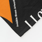 Ik hou van iemand...hart/lint...RSD/CRPS Fleece Deken (Hoek)